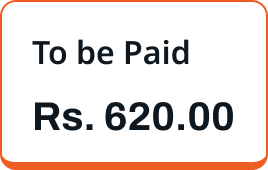 The amount still to be paid, carried beside the paid amount so a cashier reads both at once