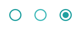 Radio buttons in their selected and unselected states, sized to the same 48 pixel target as every other control